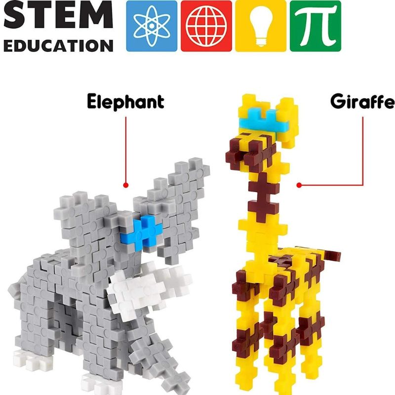 Fixi Bricks Jungle Tube 1 Elephant & Giraffe (Pack Of 12)