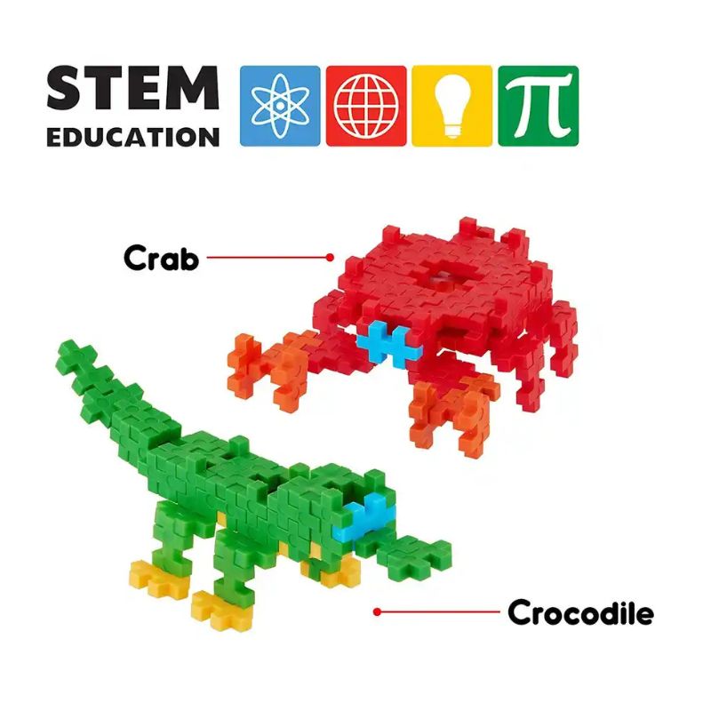 Fixi Bricks Aqua Tube 3  Crocodile & Crab (Pack Of 12)