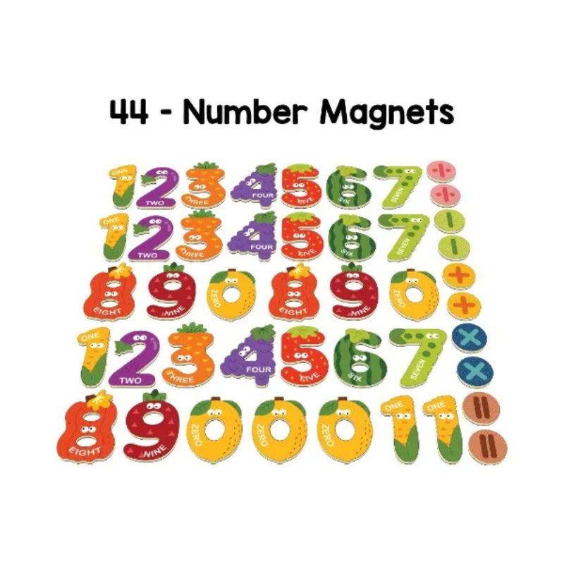 123 Magnets Fruits & Vegetables Theme