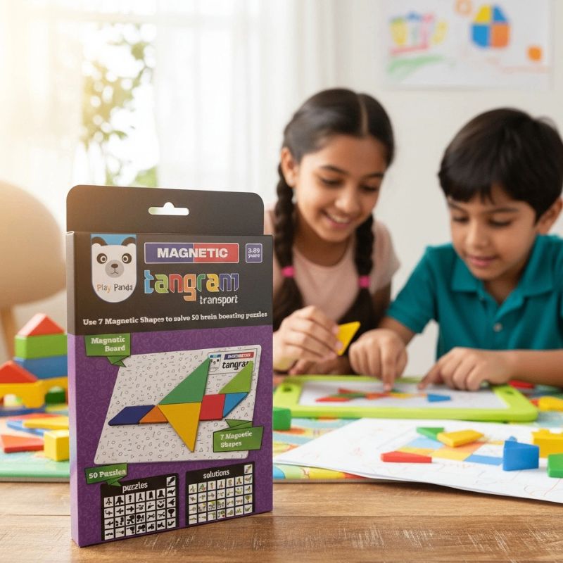 Magnetic Tangram Puzzle Transport (Pack Of 12)