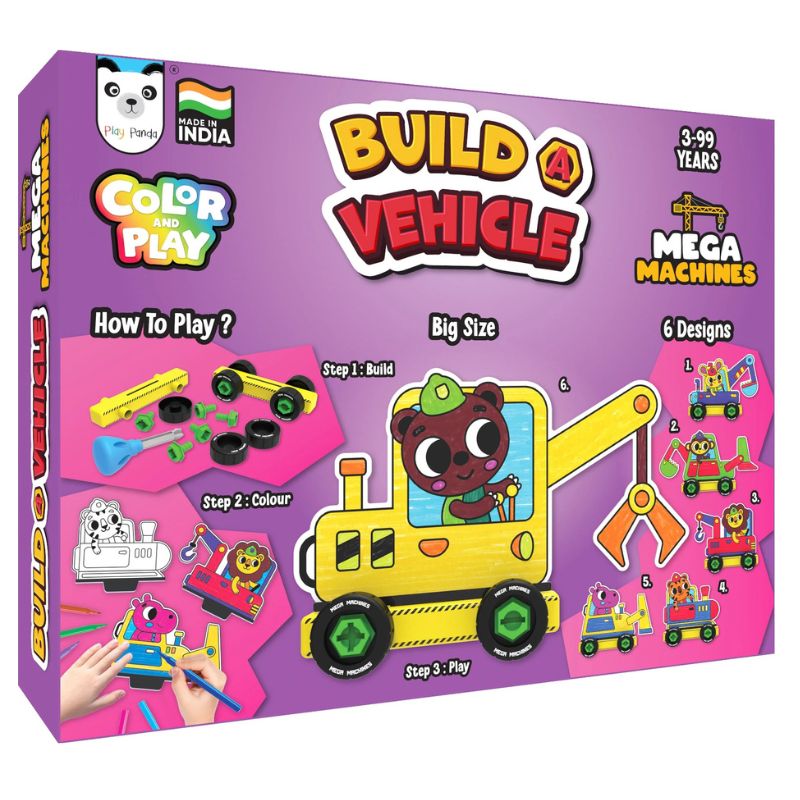 Build A vehicle Colour & Play Mega Machines