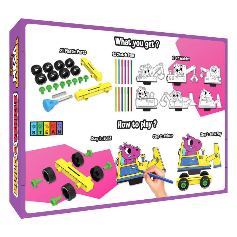 Build A vehicle Colour & Play Mega Machines
