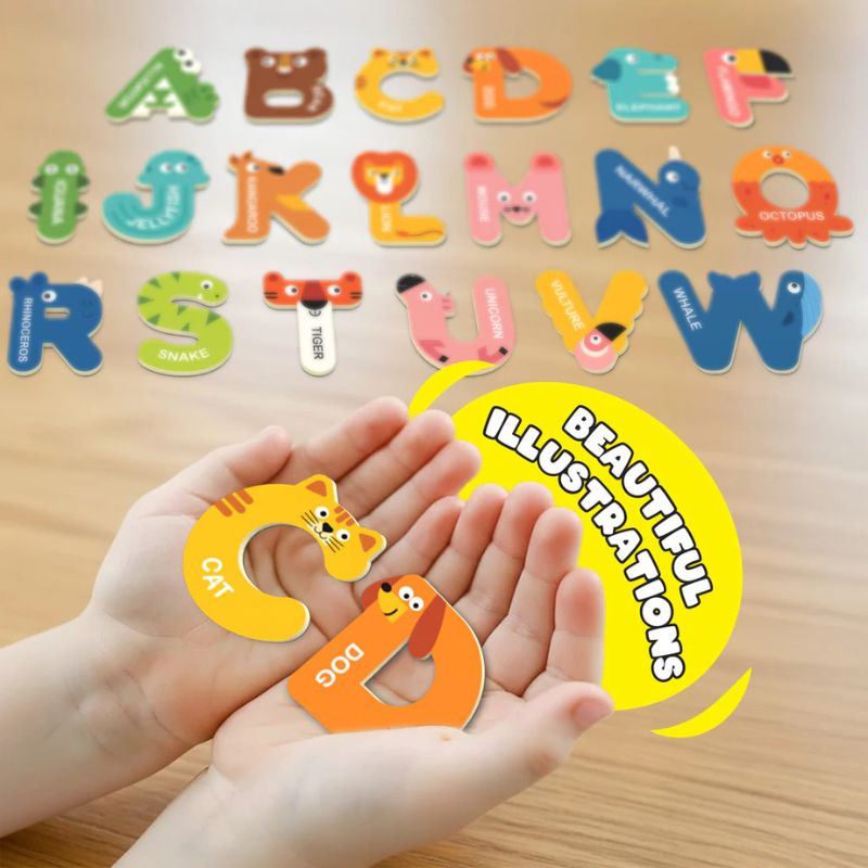 ABC Magnets Capital Letter Animals Theme
